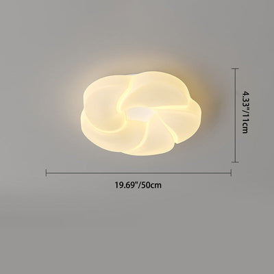 Modern Minimalist PE Cookie Cloud Shape Iron LED Flush Mount Ceiling Light For Bedroom