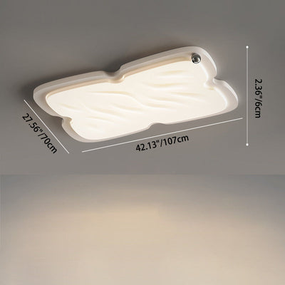 Modern Nordic Cream Biscuit PVC Shade Hardware LED Flush Mount Ceiling Light For Bedroom