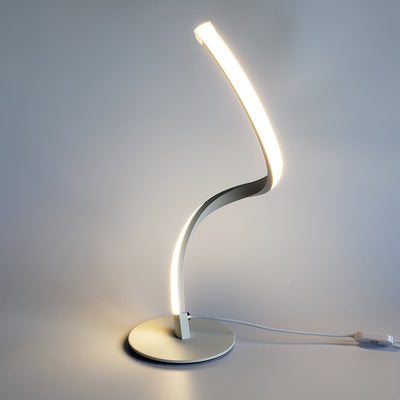 Modern Minimalist Iron Aluminum PVC Line LED Table Lamp For Study