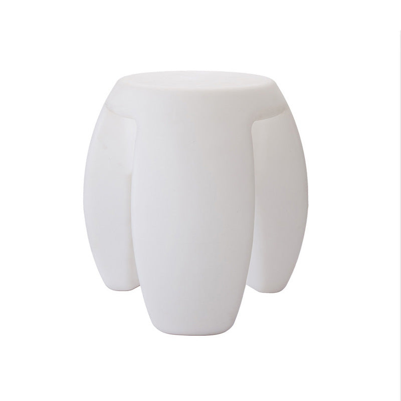 Modern Minimalist Round Plastic LED Illuminated Waterproof Bar Stool For Entertainment Room