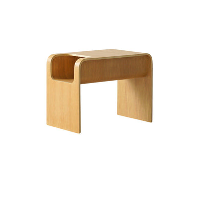 Table d'appoint rectangulaire moderne minimaliste en bois massif avec rangement pour salon 