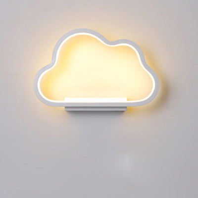 Contemporary Simplicity Aluminum Cloud Frame Silicone Strip LED Kids Wall Sconce Lamp For Bedroom