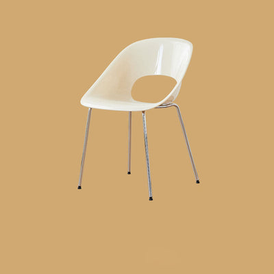 Modern Minimalist Ring Curved Plastic Electroplated Alloy Dining Chair Backrest For Dining Room