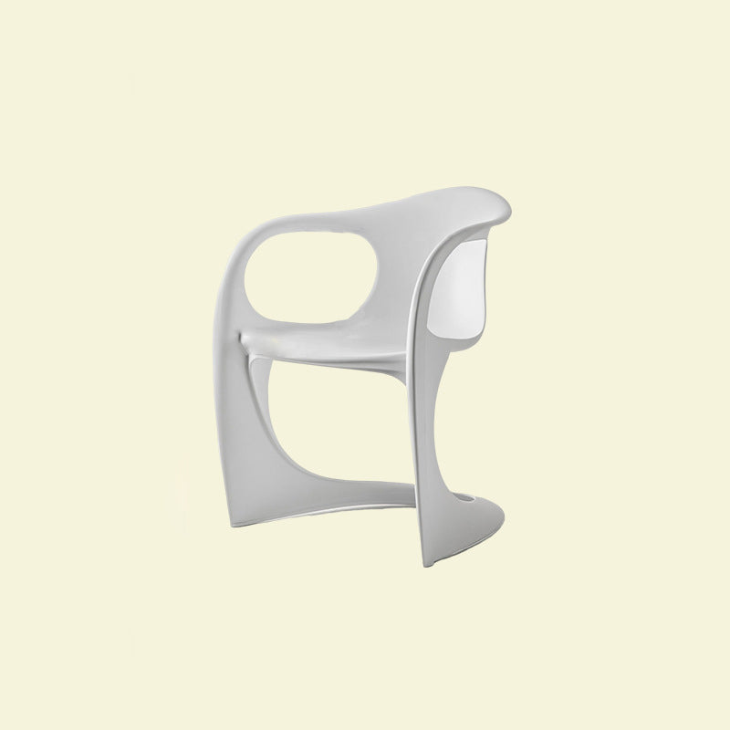 Contemporary Scandinavian Curved PP Plastic Chair Backrest Armrest For Living Room