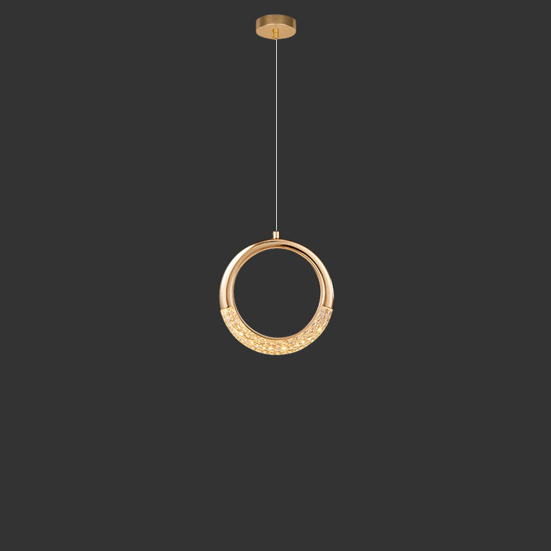 Modern Acrylic Geometric Circle 1-Light  LED  Pendant Light