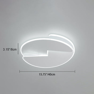 Modern Minimalist Round Acrylic Iron Shade LED Flush Mount Ceiling Light For Bedroom