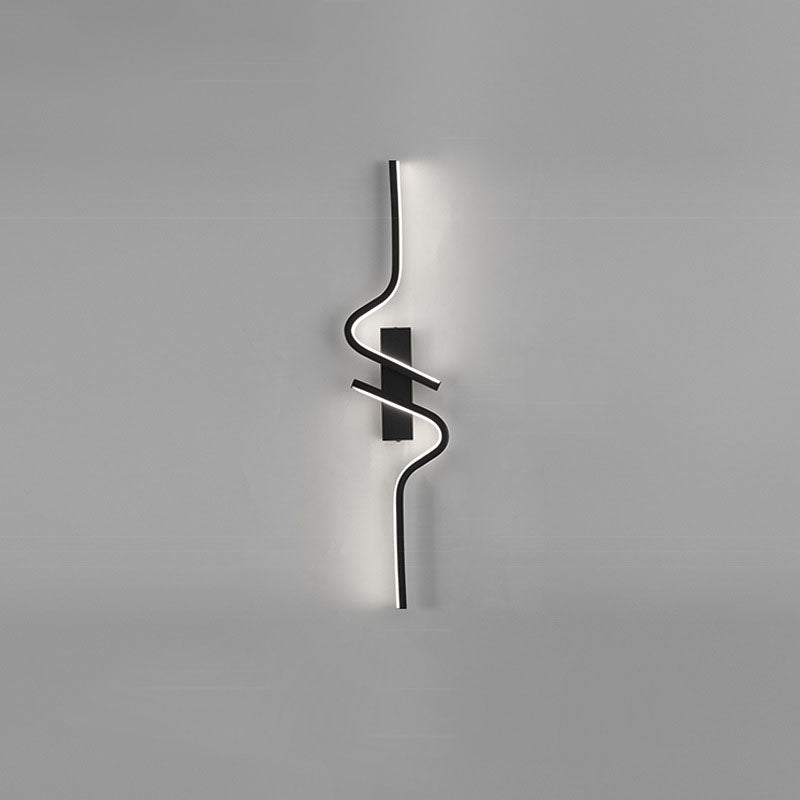 Contemporary Creative Strip Aluminum Silicon Gel LED Wall Sconce Lamp For Living Room