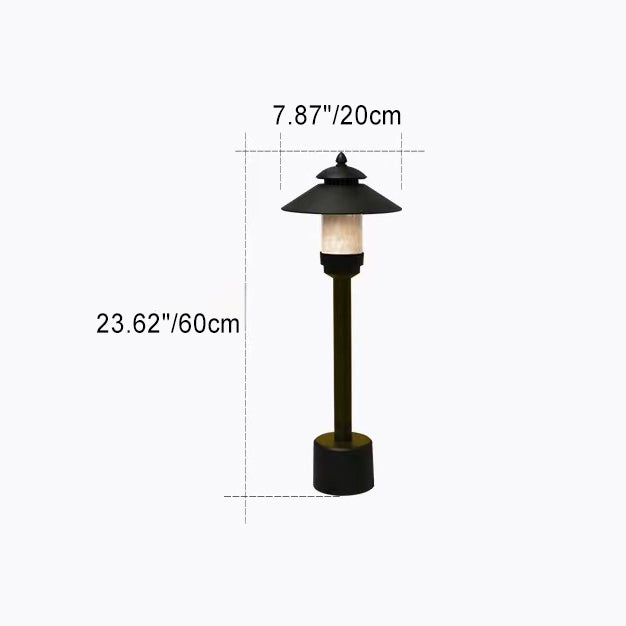 Modern Minimalist Umbrella Waterproof Aluminum Marble LED Outdoor Light For Garden