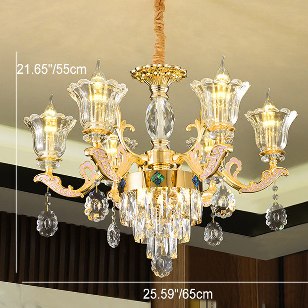 Contemporary Luxury Branch Glass Zinc 6/8/10/15 Light Chandelier For Living Room