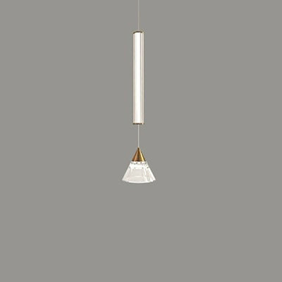 Modern Minimalist Straight Line Iron Glass LED Pendant Light For Living Room