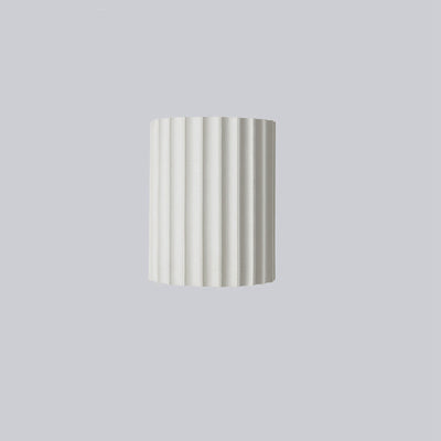 Modern Minimalist Half Cylinder Vertical Stripe Resin 2-Light Wall Sconce Lamp For Living Room