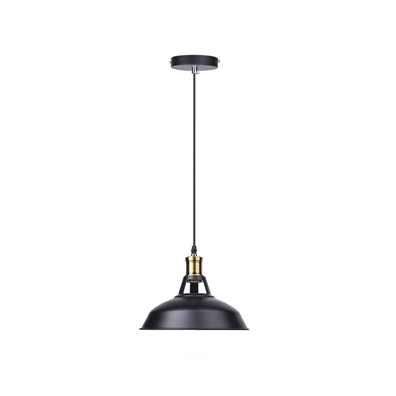 Contemporary Industrial Round Pot Lid Iron 1-Light Pendant Light For Living Room