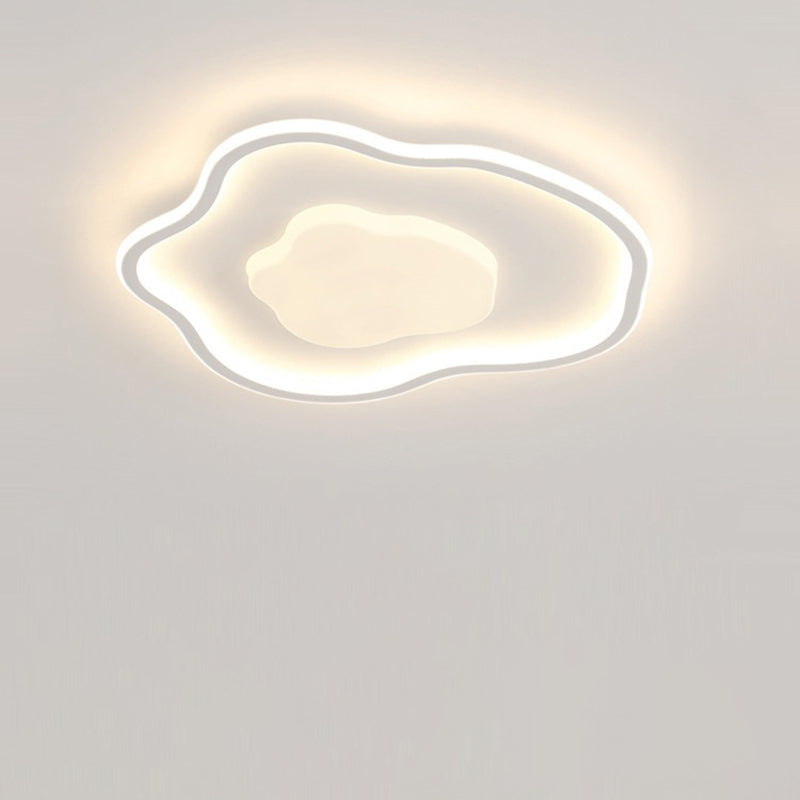 Modern Minimalist Cloud Shape LED Flush Mount Ceiling Light For Bedroom