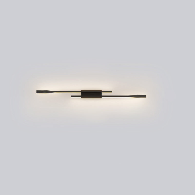 Modern Minimalist Aluminum Straight Line Silicone LED Wall Sconce Lamp For Living Room