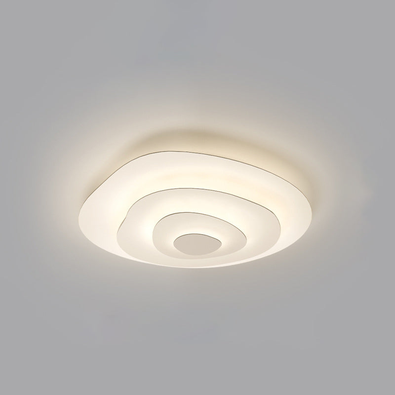 Modern Minimalist Multi-Layer Irregular Water Ripple Iron LED Flush Mount Ceiling Light For Living Room