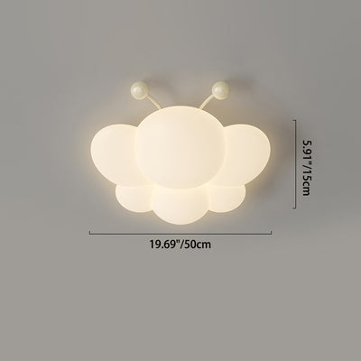 Modern Simplicity Iron PE Bee LED Flush Mount Ceiling Light For Bedroom