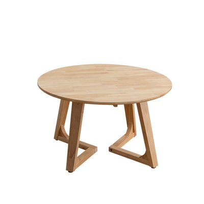 Contemporary Simplicity Round Wood V-Shaped Legs Coffee Table For Living Room