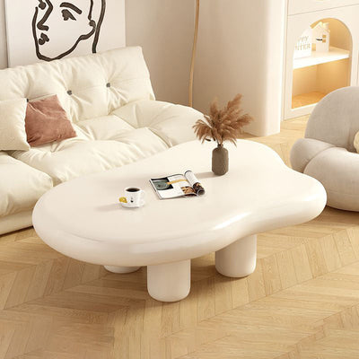 Modern Minimalist Cream Clouds Density Board Coffee Table For Living Room