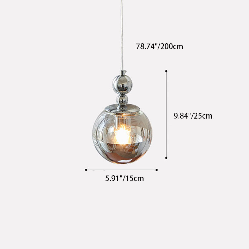 Modern Minimalist Multi Orb Hardware Glass 1-Light Pendant Light For Living Room