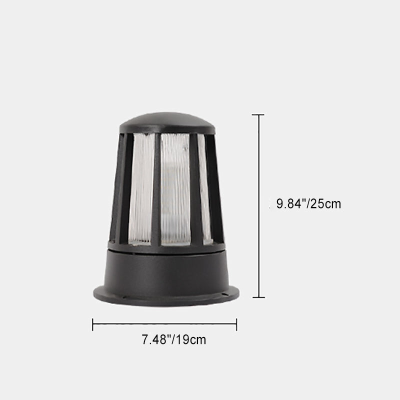 Contemporary Industrial Aluminum Acrylic Waterproof 1-Light Post Light Lawn Landscape Light For Outdoor Patio