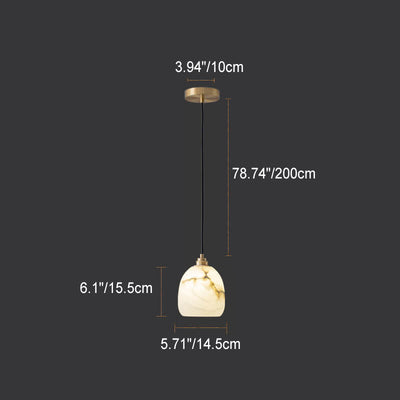 Light Luxury Minimalist Brass Lucite 1-Light Pendant Light