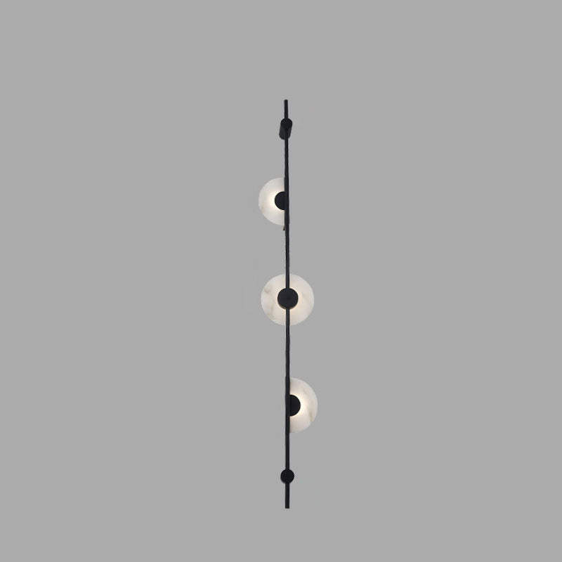 Contemporary Simplicity Marble Semi-Circular Shade Hardware LED Wall Sconce Lamp For Living Room