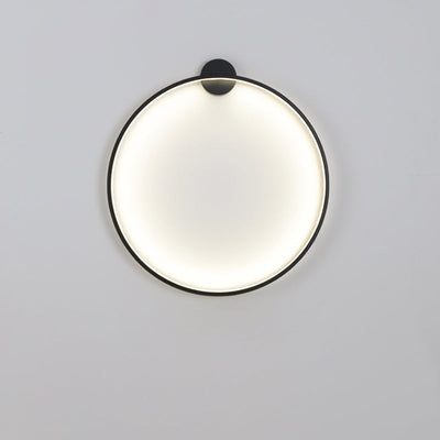 Modern Minimalist Aluminum Acrylic Round LED Wall Sconce Lamp For Bedroom