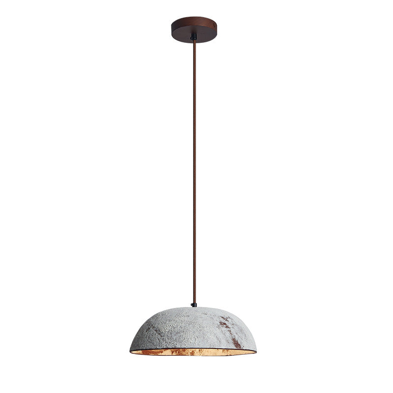 Traditional Japanese Wabi-Sabi Handcrafted Ceramic Round Shade 1-Light Pendant Light For Dining Room