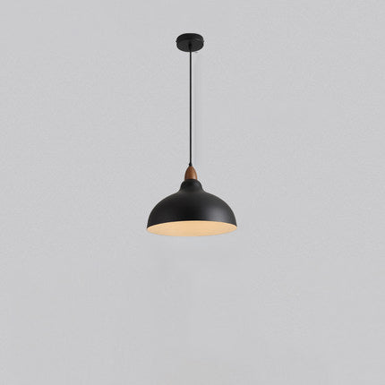 Modern Minimalist Round Dome Pot Lid Hardware 1-Light Pendant Light For Living Room