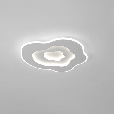 Modern Minimalist Clouds Acrylic Iron LED Flush Mount Ceiling Light For Living Room