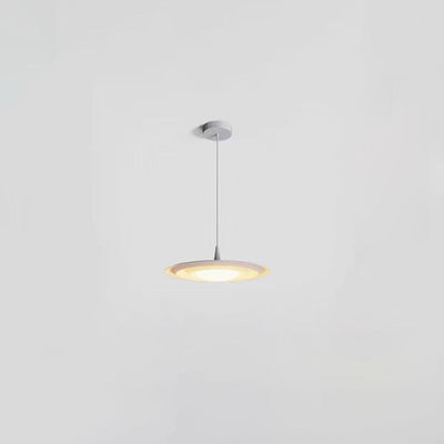 Modern Minimalist Round Water Ripple Acrylic Iron LED Pendant Light For Bedroom