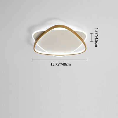 Modern Minimalist Triangle Iron Acrylic LED Flush Mount Ceiling Light For Bedroom