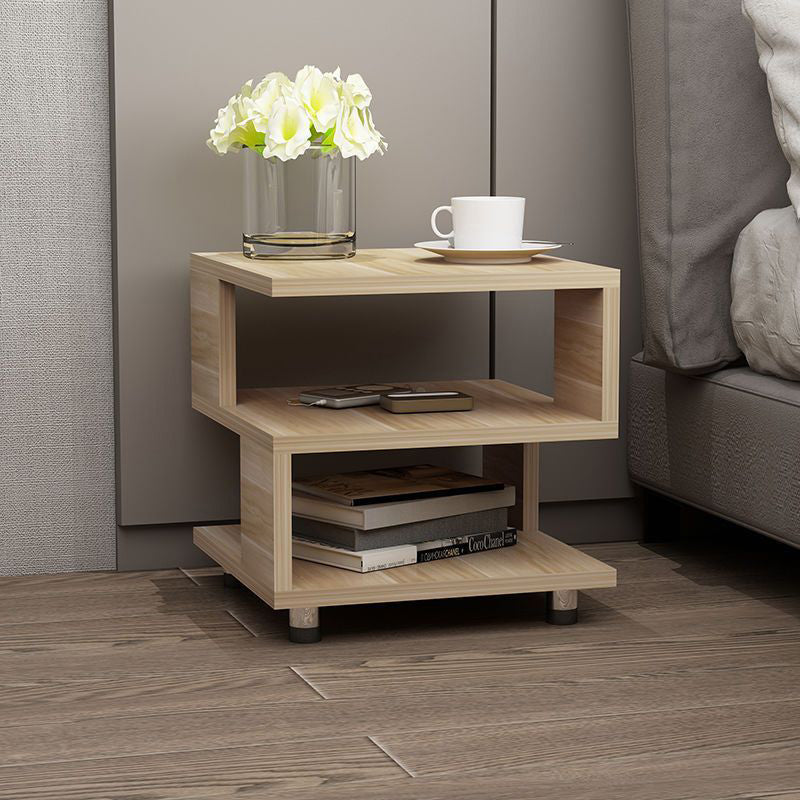 Contemporary Creative Square Cube Plate Side Table 3-Tier For Bedside