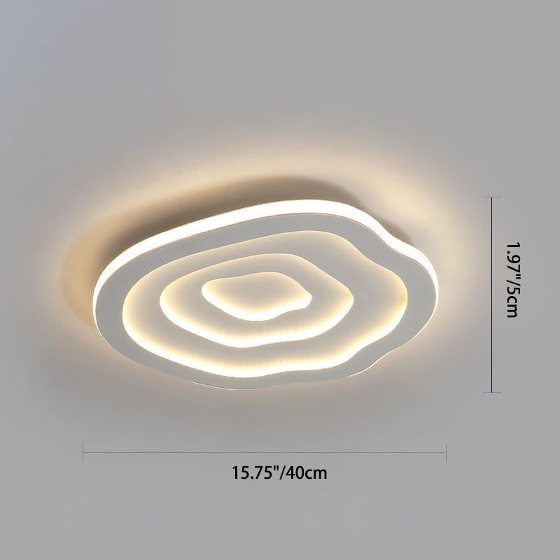 Modern Minimalist Multi-Layer Cloudy Iron Acrylic LED Flush Mount Ceiling Light For Living Room