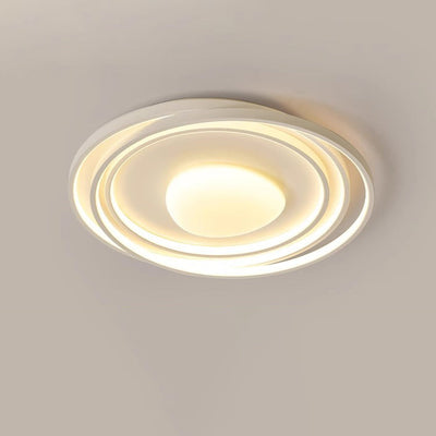 Modern Minimalist Round Iron Acrylic LED Flush Mount Ceiling Light For Living Room