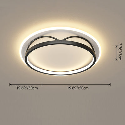 Nordic Minimalist Geometric Art LED Flush Mount Ceiling Light