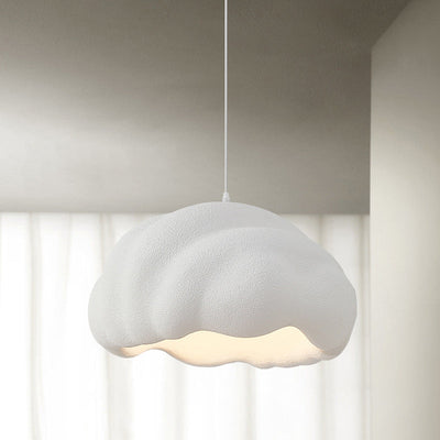 Modern Minimalist Round High-Density Polyethylene 1-Light Pendant Light For Bedroom