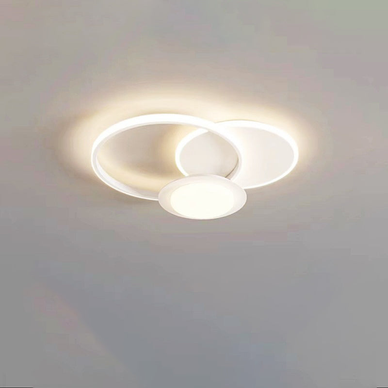 Modern Minimalist Round Square Iron Acrylic LED Flush Mount Ceiling Light For Bedroom