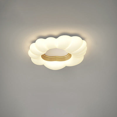 Contemporary Creative PE Cloud Shape Iron LED Flush Mount Ceiling Light For Living Room