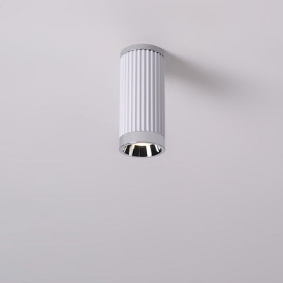 Modern Minimalist Cylindrical PC Aluminum LED Flush Mount Ceiling Light For Living Room