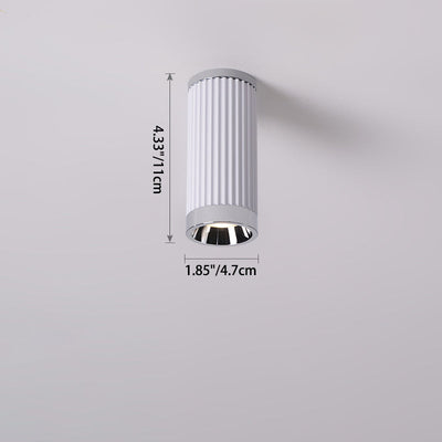 Modern Minimalist Cylindrical PC Aluminum LED Flush Mount Ceiling Light For Living Room