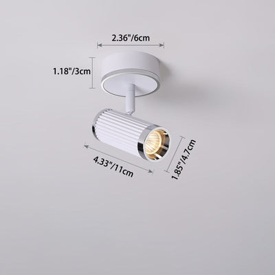 Modern Minimalist Aluminum Iron Spotlight LED Semi-Flush Mount Ceiling Light For Hallway