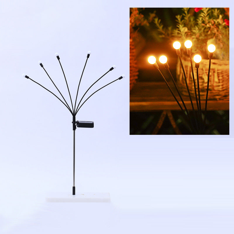 Contemporary Creative Solar Waterproof Firefly Plastic Stainless Steel LED Landscape Light For Garden