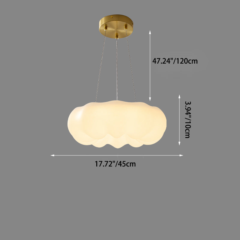 Contemporary Nordic Cloud Shape PE Copper LED Pendant Light For Living Room