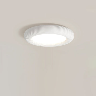 Modern Simplicity Iron Resin Acrylic Round Donut LED Flush Mount Ceiling Light For Living Room