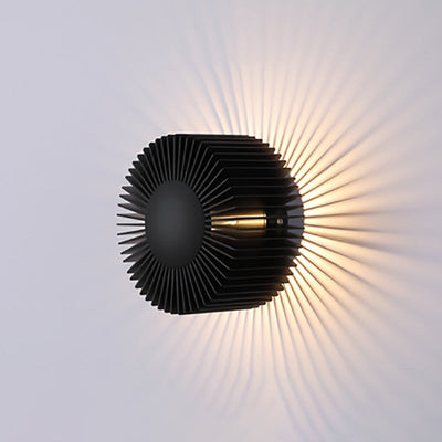 Modern Minimalist Aluminum Round Sun Flower Design LED Wall Sconce Lamp For Living Room