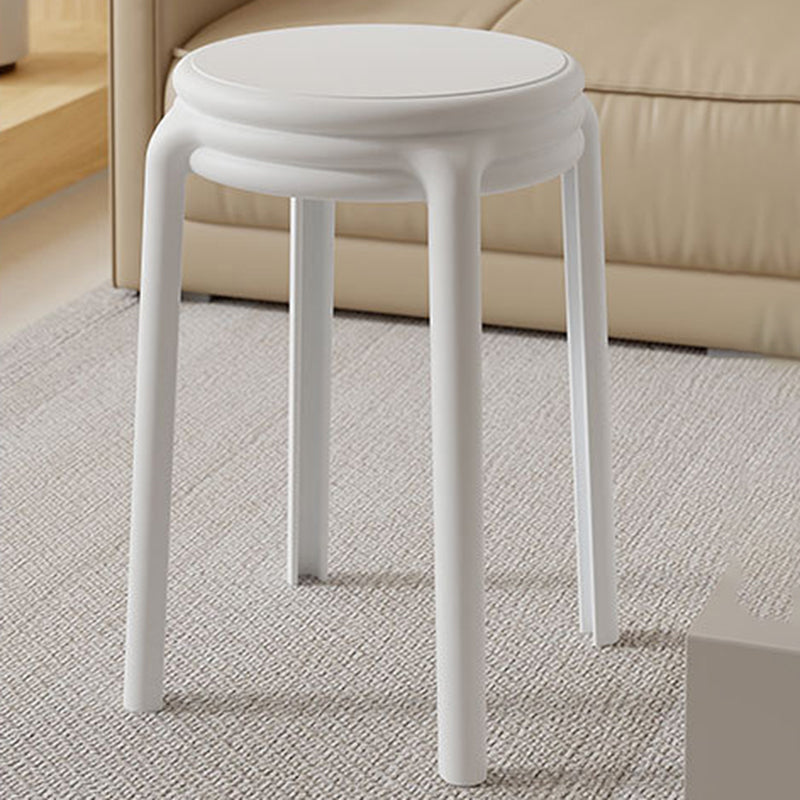 Contemporary Scandinavian Macaron Round Plastic Chair Stackable For Living Room