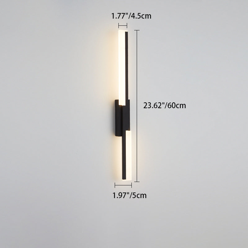 Modern Minimalist Vertical Bar Acrylic Iron LED Wall Sconce Lamp For Living Room