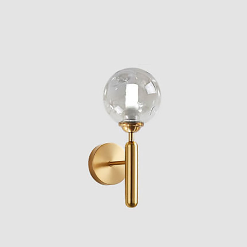 Modern Simple Light Luxury Glass Sphere 1-Light Wall Sconce Lamp