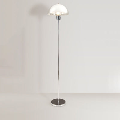 Modern Simplicity Half Round Long Acrylic Iron 1-Light Standing Floor Lamp For Living Room